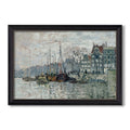 View Of The Prins Hendrikkade And Kromme Waal In Amsterdam 1874 Claude Monet Custom Framed Canvas