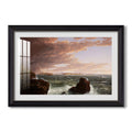 Views Across Frenchmans Bay From Mt 1845 Thomas Cole Custom Framed Print