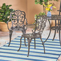 Viga Outdoor Cast Aluminum Dining Chair Set Of 2 By Christopher Knight Home