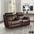 Viggo Double Glider Reclining Love Seat With Center Console