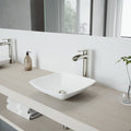 Vigo 13 3 4 Matte Stone Vessel Bathroom Sink With Single Hole Faucet Pvd Brushed Nickel