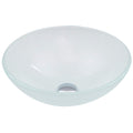 Vigo 16 1 2 Glass Bathroom Vessel Sink White Frost