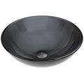 Vigo 16 1 2 Glass Bathroom Vessel Sink Sheer Black