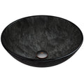 Vigo 16 1 2 Glass Bathroom Vessel Sink Gray Onyx
