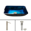 Vigo 18 1 4 Glass Bathroom Vessel Sink With Duris Single Hole Pvd Brushed Nickel