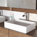 Vigo 21 1 16 Matte Stone Vessel Bathroom Sink With Single Hole Chrome