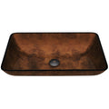 Vigo 22 1 2 Glass Bathroom Vessel Sink Russet