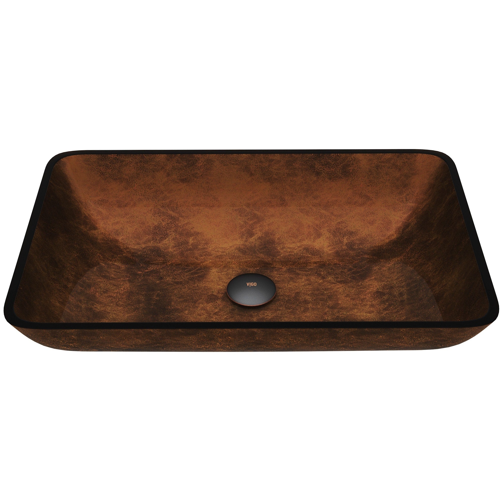 Vigo 22 1 2 Glass Bathroom Vessel Sink Russet