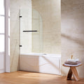 Vigo Vg60713458 Orion 57 3 8 High X 34 Wide Hinged Fr Clear Matte Black