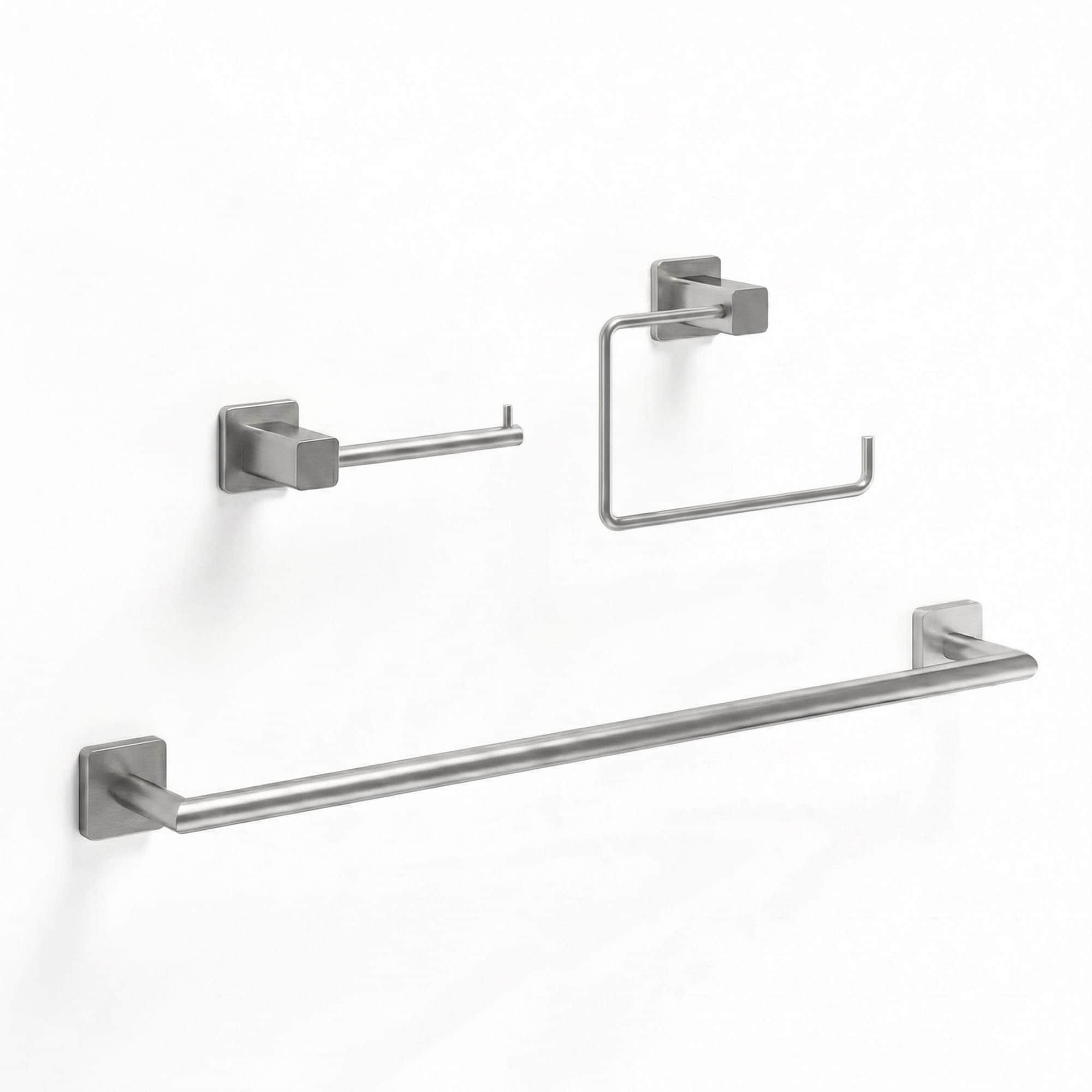 Vigo Vgac3004 Meridian 3 Piece Bathroom Package With 24 Towel Bar