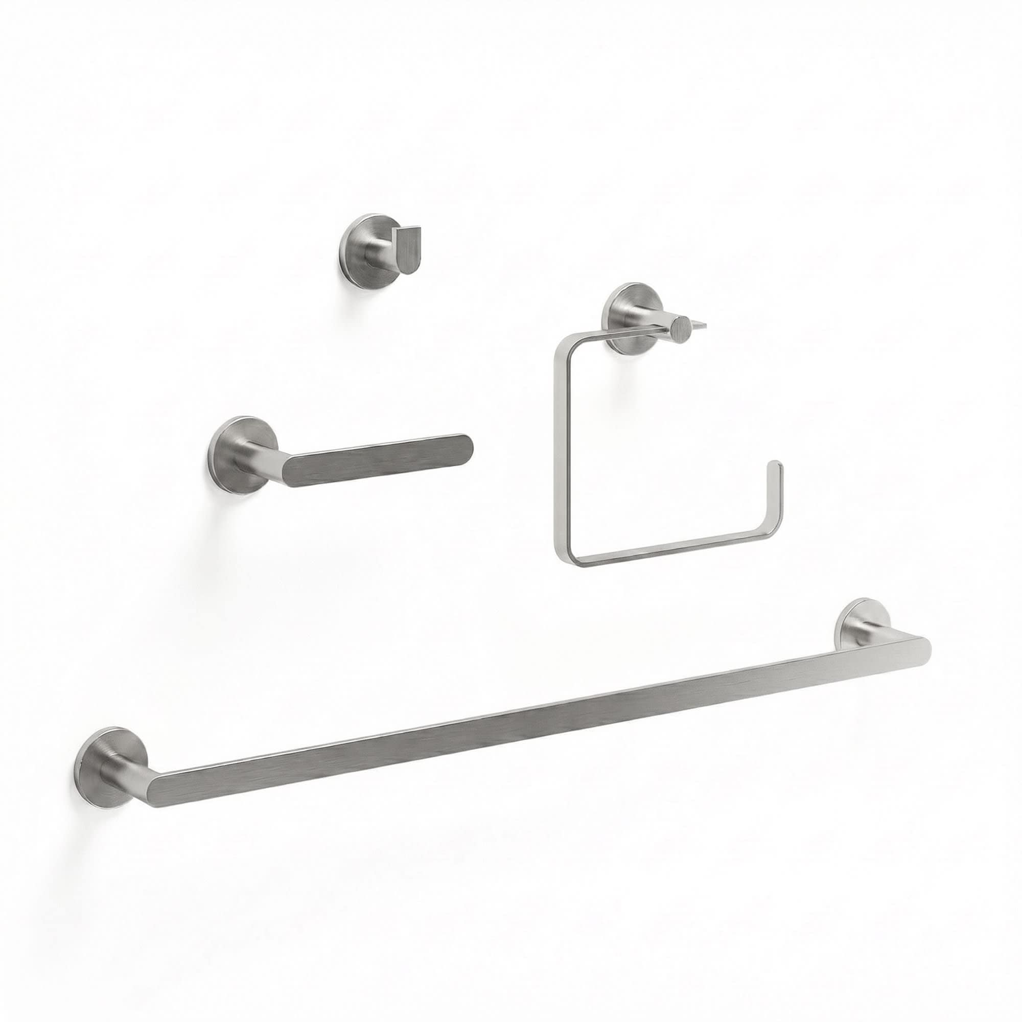 Vigo Vgac4003 Arden 4 Piece Bathroom Package With 24 Towel Bar Robe