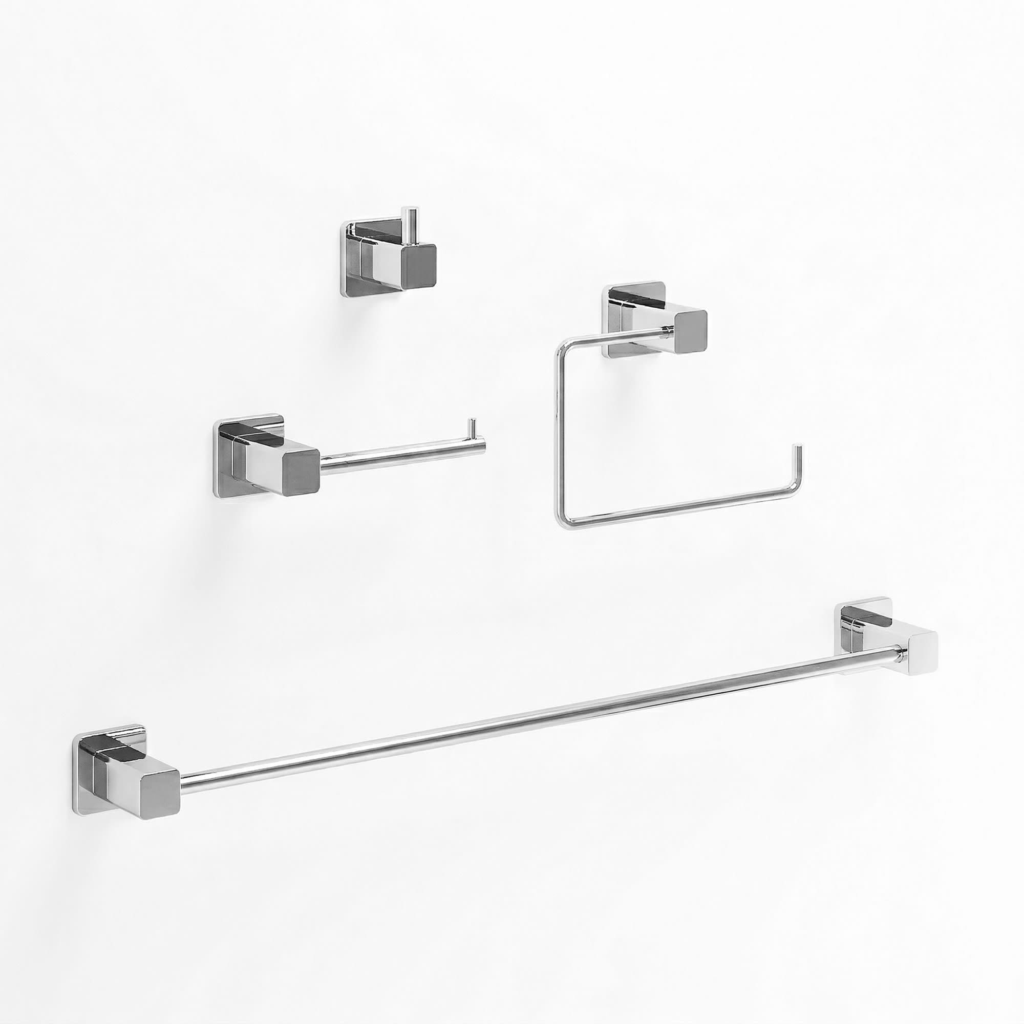 Vigo Vgac4004 Meridian 4 Piece Bathroom Package With 24 Towel Bar