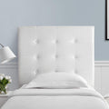 Villa Classic Tufted Plush College Dorm Headboard White