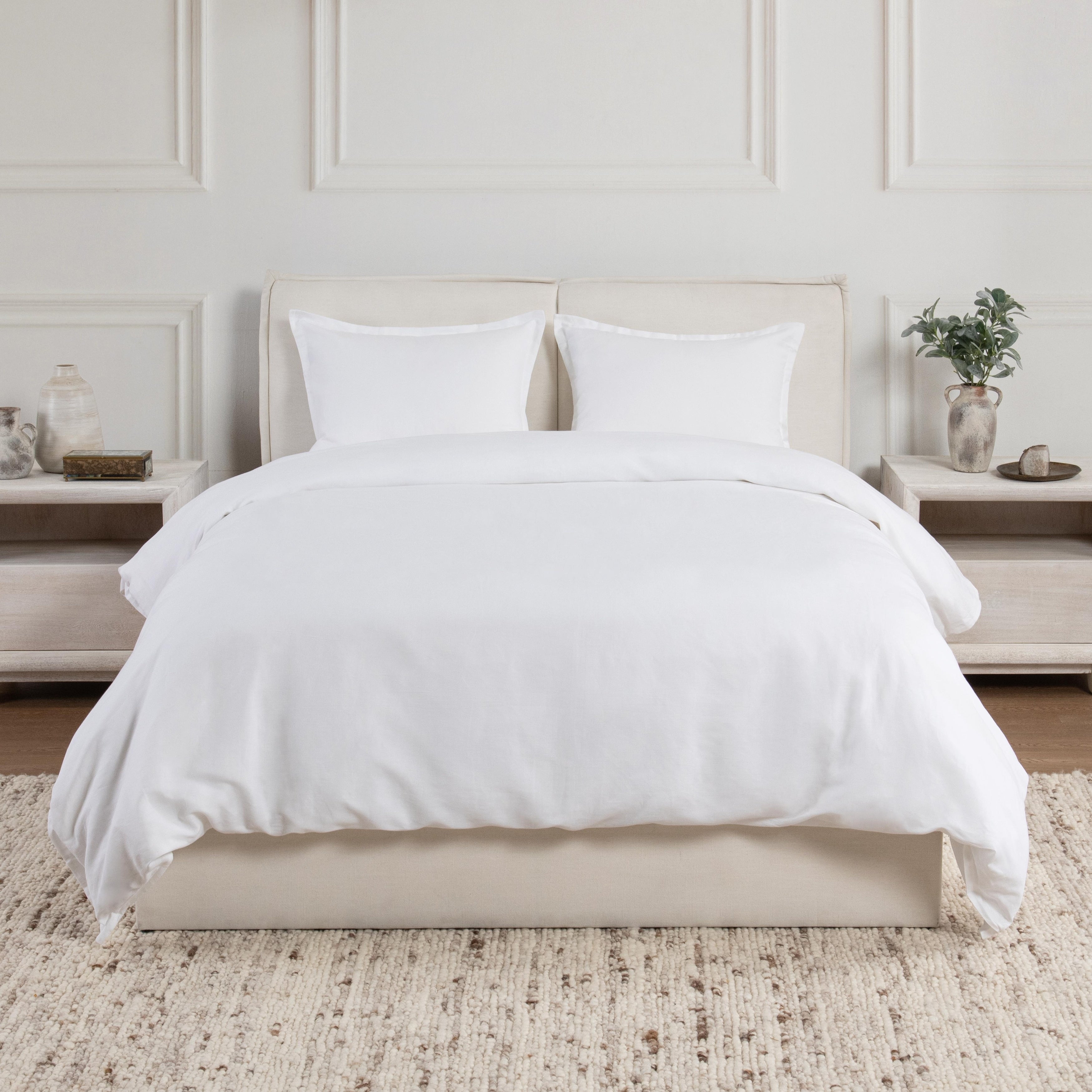 Villa By Classic Home Arcadia 3 Piece Linen Blend Duvet Set