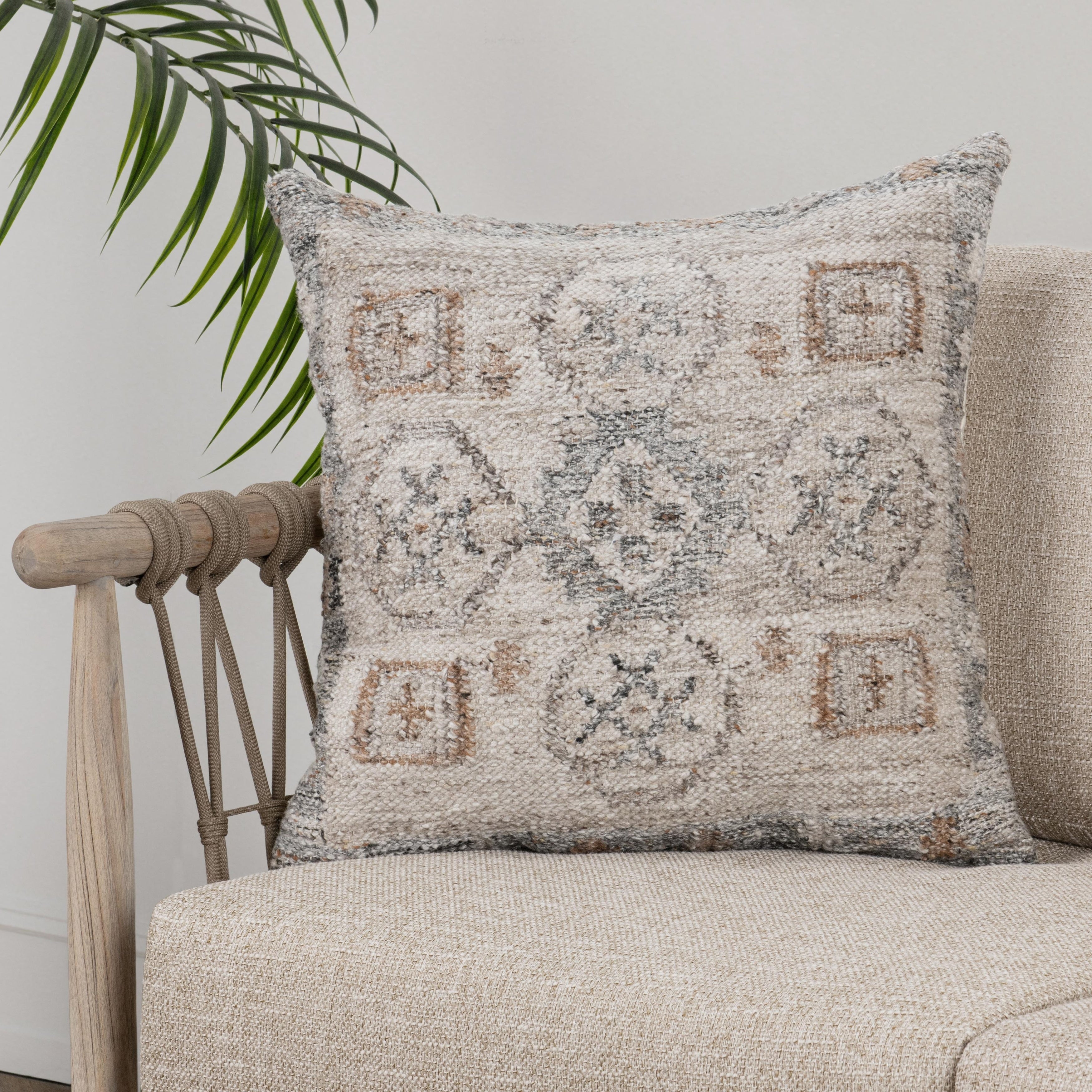 Villa By Classic Home Lukens Fabric Throw Pillow
