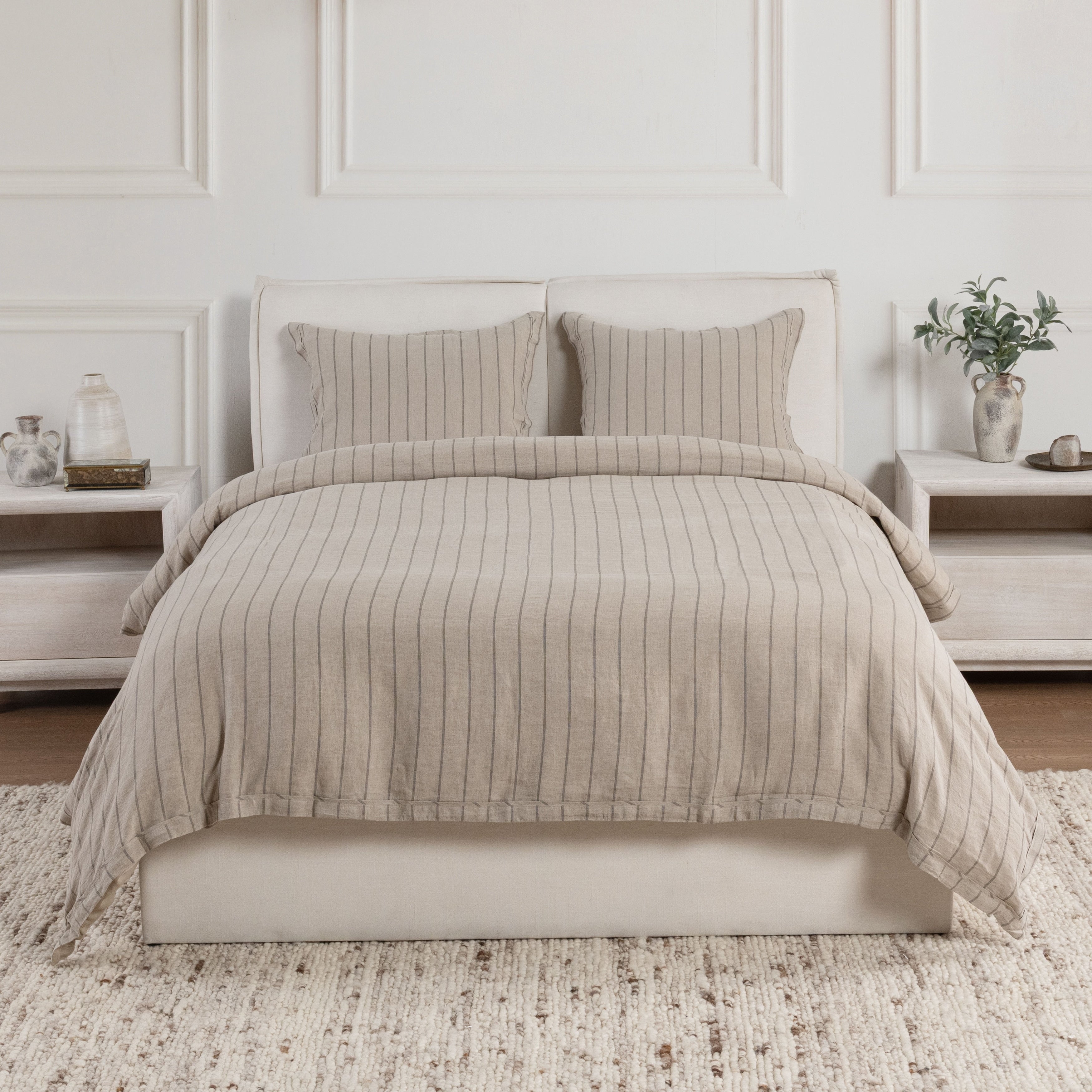 Villa By Classic Home Monaco 3 Piece Belgian Linen Duvet Set
