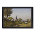 Village Landscape With Church 1891 Henri Harpignies Custom Framed Canvas