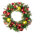 Village Lighting 30 In. Pre Lit Led Wreath Festive Holiday Green