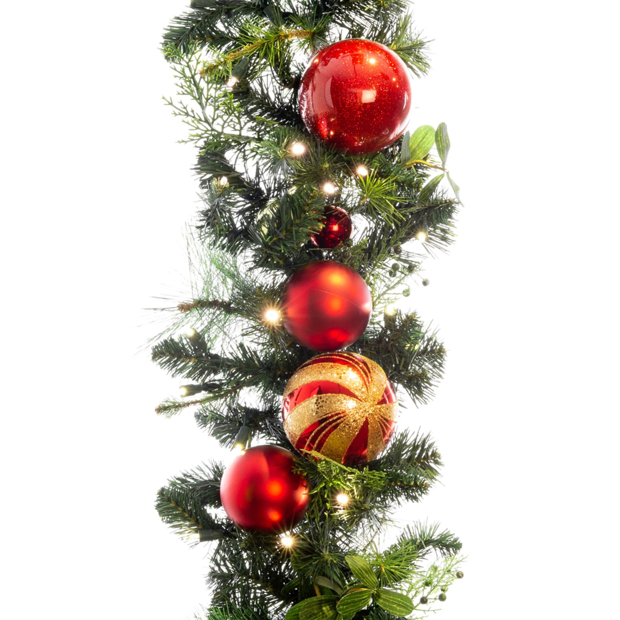 Village Lighting 9 Ft. Pre Lit Led Garland Christmas Classic Gold
