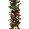 Village Lighting 9 Ft. Pre Lit Led Garland Festive Holiday Green