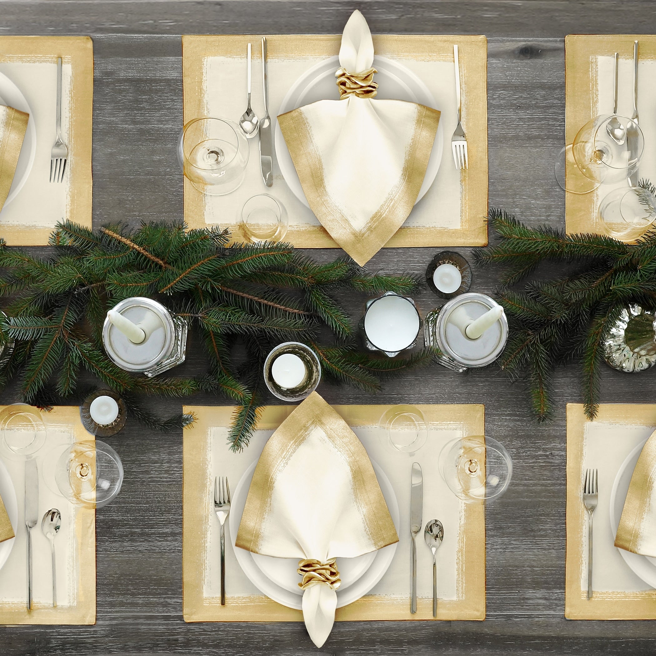 Villeroy And Boch Metallic Brushstroke Set Of 4 Placemats