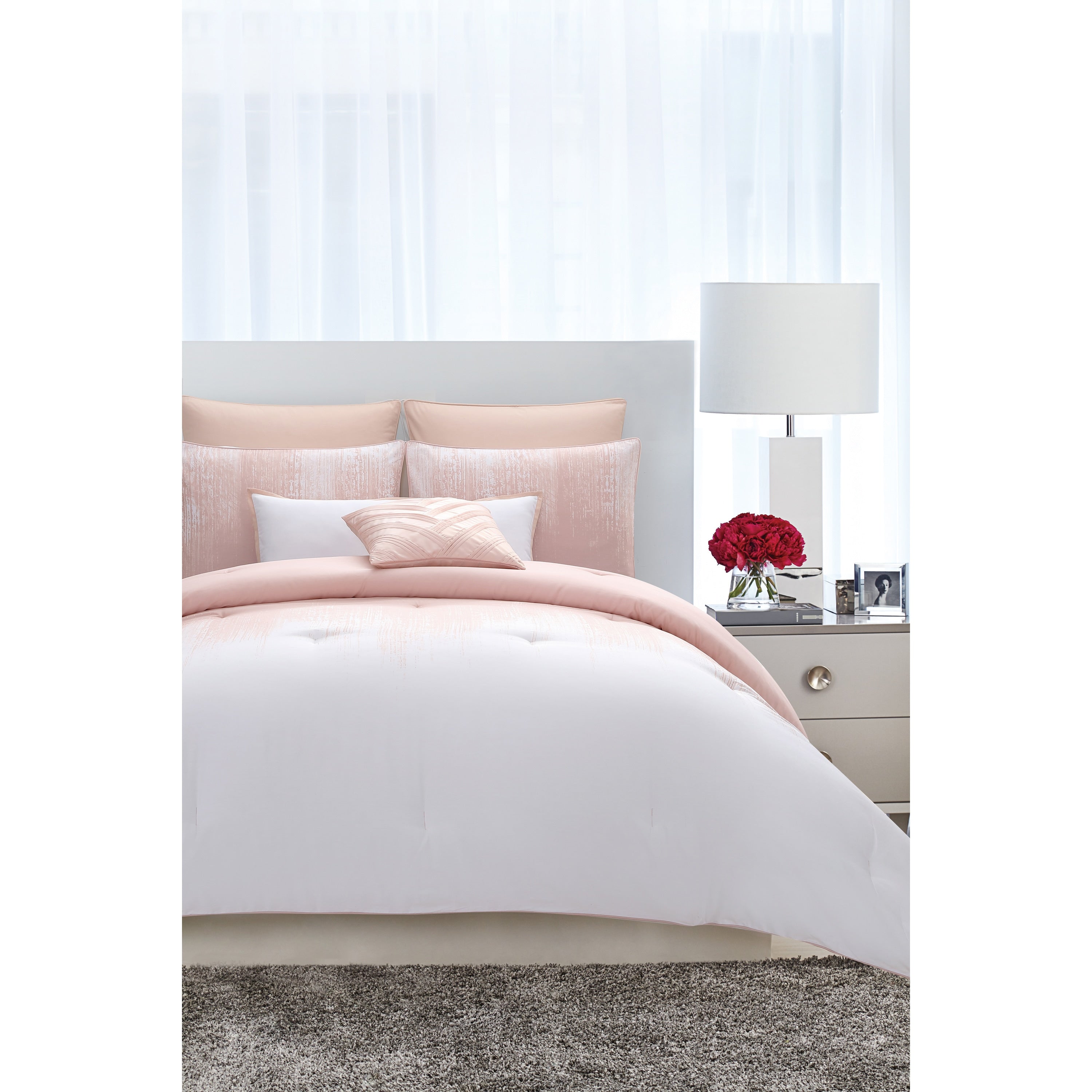 Vince Camuto Lyon Two Tone Brushstroke Comforter Set