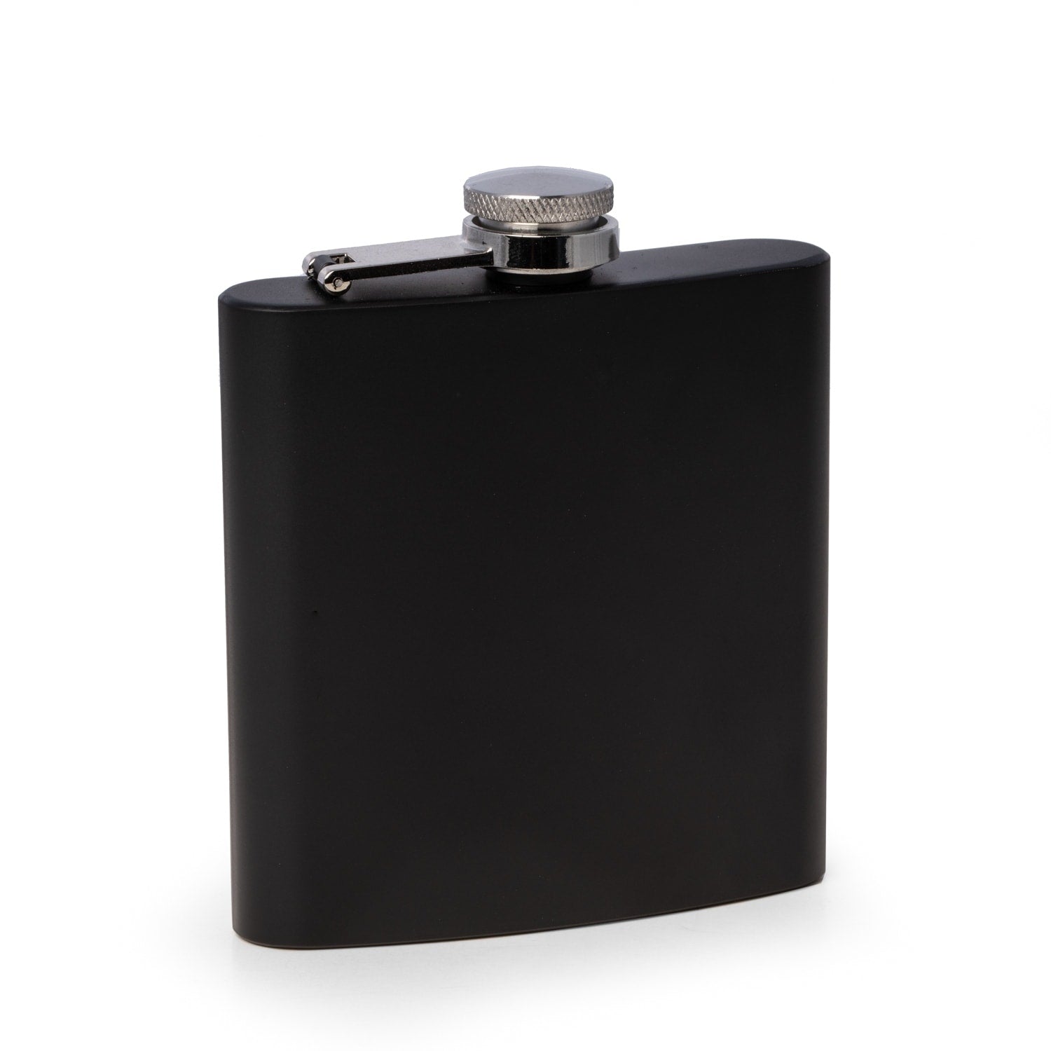 Vincent Matte Black 6Oz Flask With Captive Cap