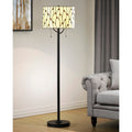 Homeglam Vines Natural Yellow Glass 61 Inch High Tiffany Floor Lamp