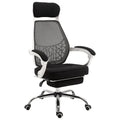 Vinsetto 360 Swivel High Back Office Chair Adjustable Height Recliner With Retractable Footrest Home Office