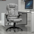 Vinsetto Ergonomic Vibrating Executive Massage Office Chair With Wheels Adjustable Height Leatheraire Fabric