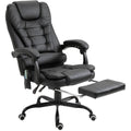 Vinsetto High Back Massage Office Chair With 7 Point Vibration Heating Reclining Back Adjustable Height W Headrest Footrest.