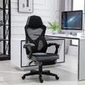 Vinsetto Home Office Chair Adjustable Height Recliner With Retractable Footrest Mesh Back