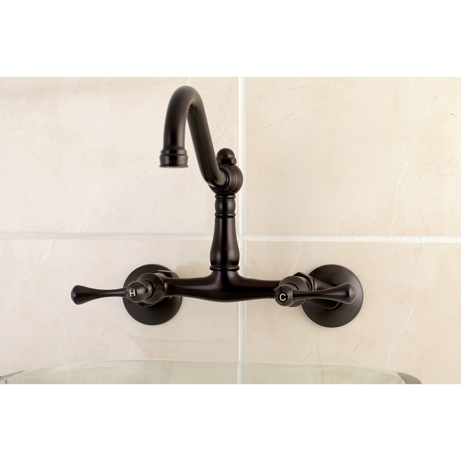 Vintage 6 In. Adjustable Center Wall Mount Kitchen Faucet
