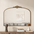 Vintage Arched Gold Mirror 40 X30 Arched Antique Brass Mirror With Full Metal Frame For Entryway Living Room Hallway