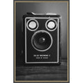 Vintage Black White Kodak Brownie By Christa Stroo Framed Mounted Canvas Wall Art Print