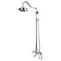 Vintage Clawfoot Tub Faucet Package With Shower Combo In Polished Chrome