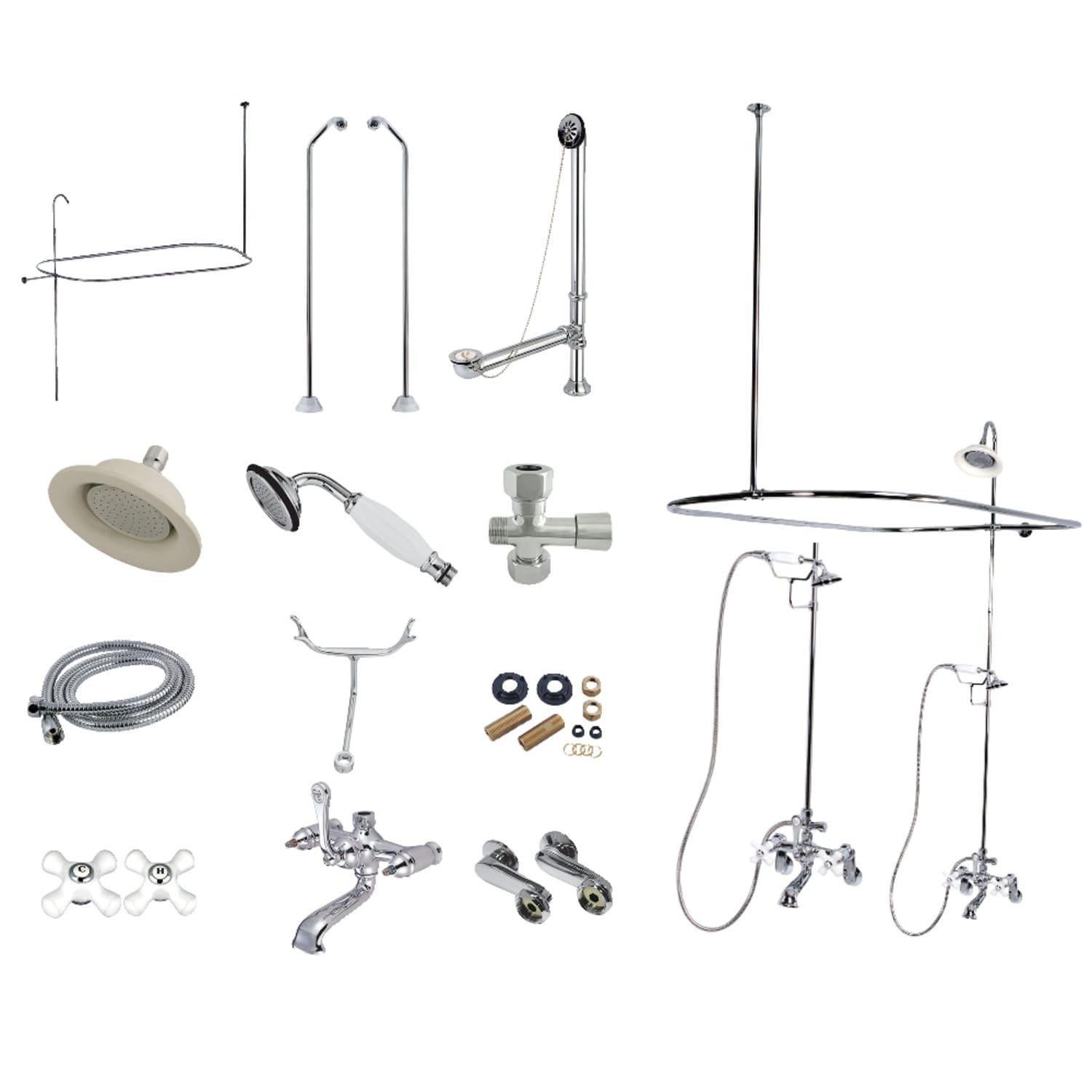 Vintage Clawfoot Tub Faucet Package