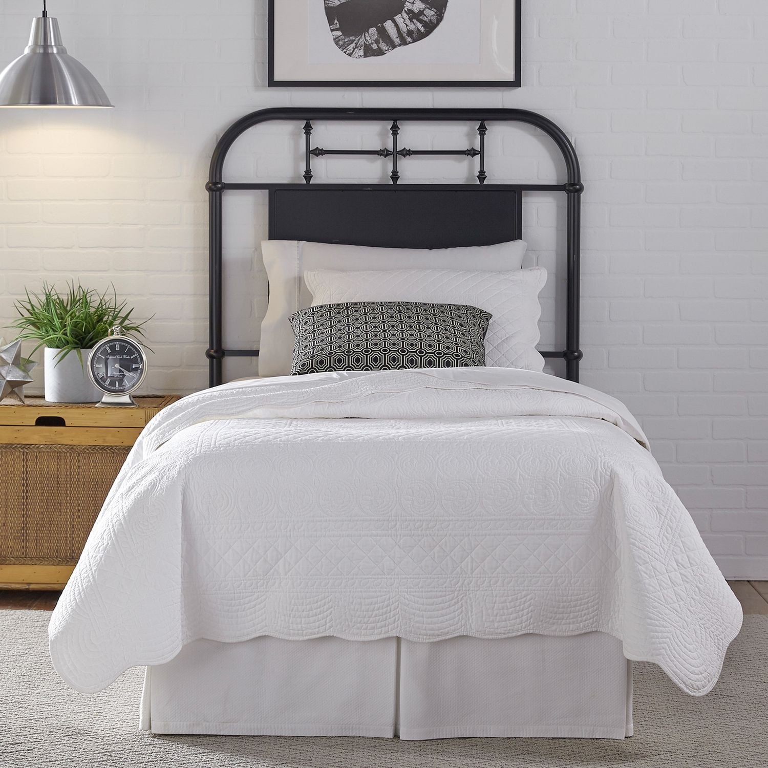 Carbon Loft Cauthen Vintage Distressed Full Metal Headboard