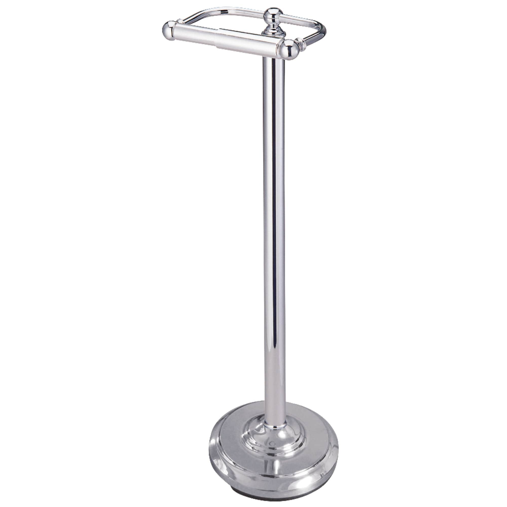 Pedestal Chrome Standing Toilet Paper Holder
