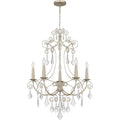 Vintage Gold Five Light Chandelier From The Merida Collection