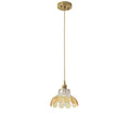 Vintage Green Glass Pendant Light 1 Light Adjustable Hanging Fixture