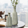 2Pc Damask Vases