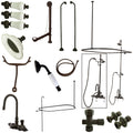 Vintage High Arc Gooseneck Clawfoot Tub Faucet Package