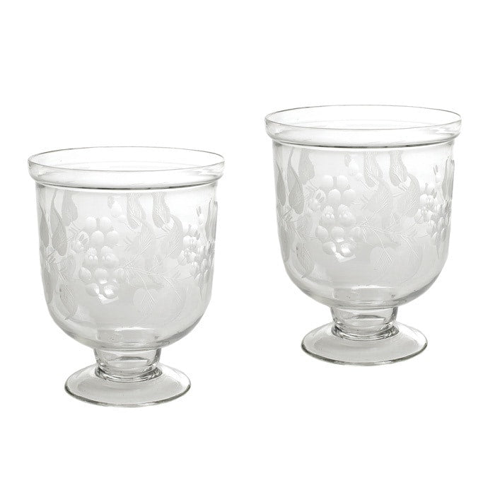 Pair Of Leaf Etched Hurricanes