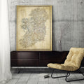 Vintage Ireland Map Ii Premium Gallery Wrapped Canvas