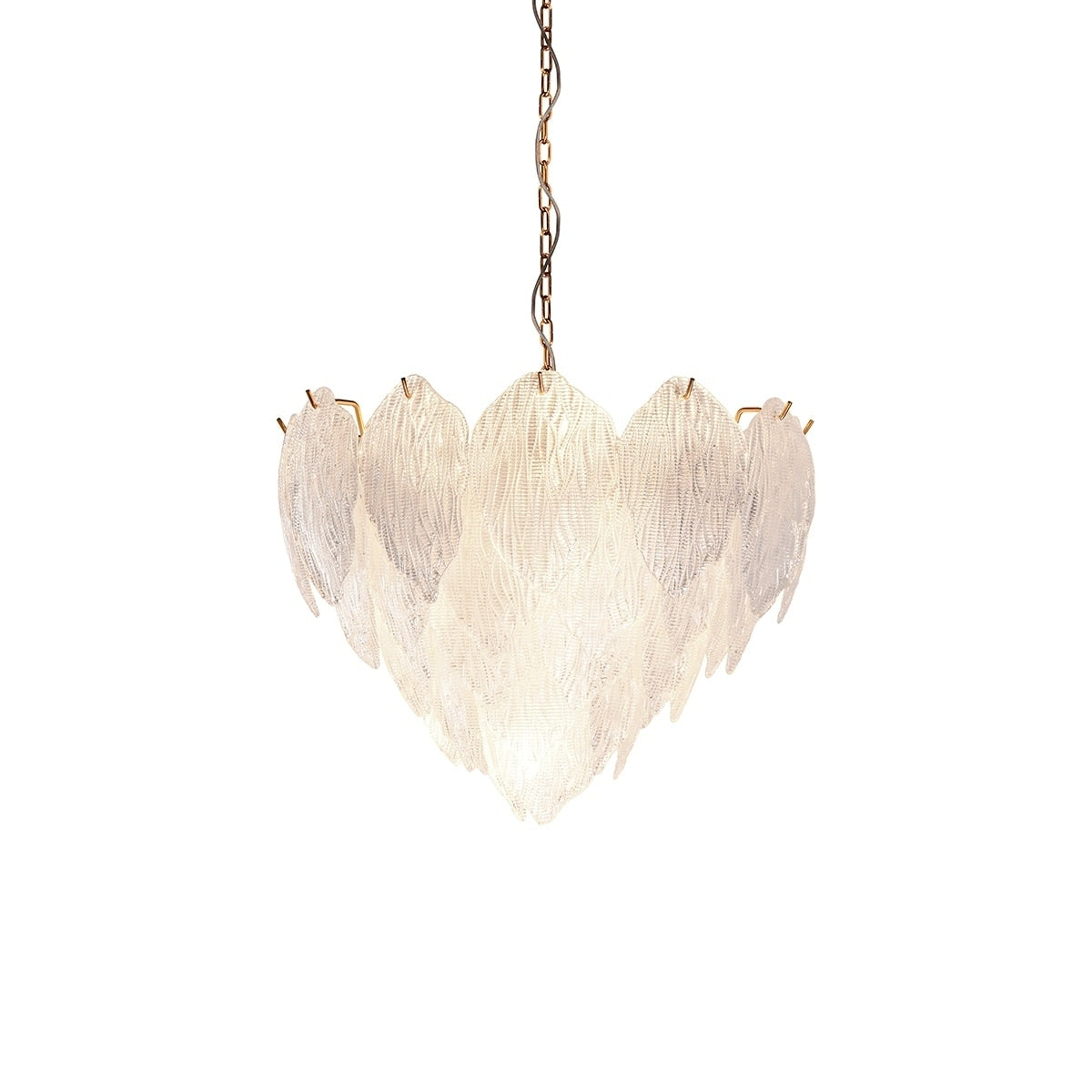 Vintage Like Glass Modern Distressed Gold Small Chandelier N A