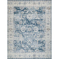 Vintage Looms Power Loom Polyester Blue Beige Area Rug 4 X 12