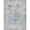 Vintage Looms Power Loom Polyester Light Blue Beige Area Rug