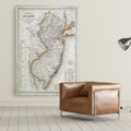 Vintage Map New Jersey I Premium Gallery Wrapped Canvas