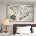 Vintage Map South Carloina I Premium Gallery Wrapped Canvas